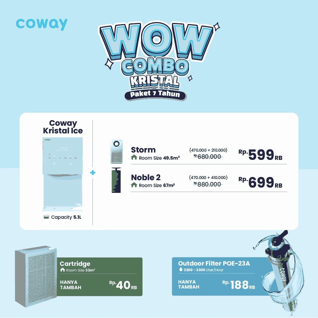Home coway wow combo kristal